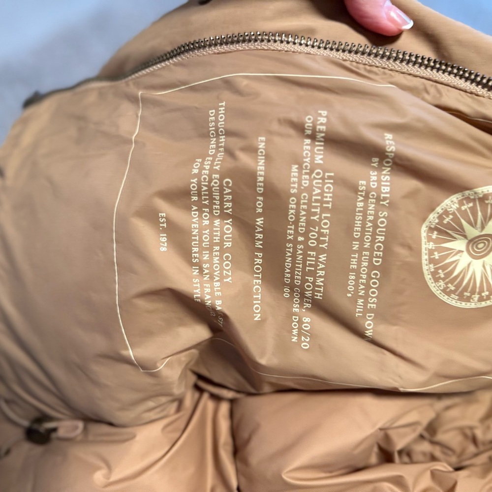 Tan Down Puffer Jacket - image 5